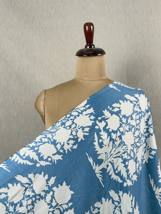 Screen Printed Cotton Satin Fabric