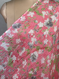 Printed Mul Chanderi Fabric