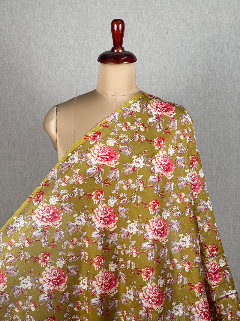 Printed Mul Chanderi Fabrics