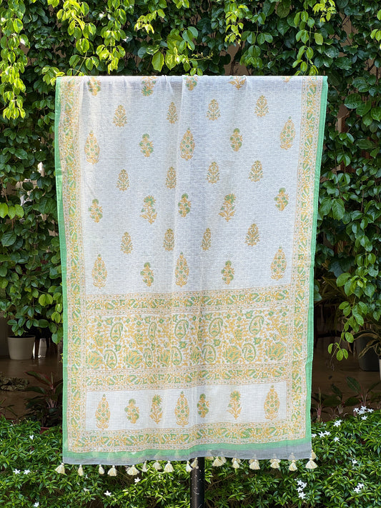 Block Printed Kota Dupatta