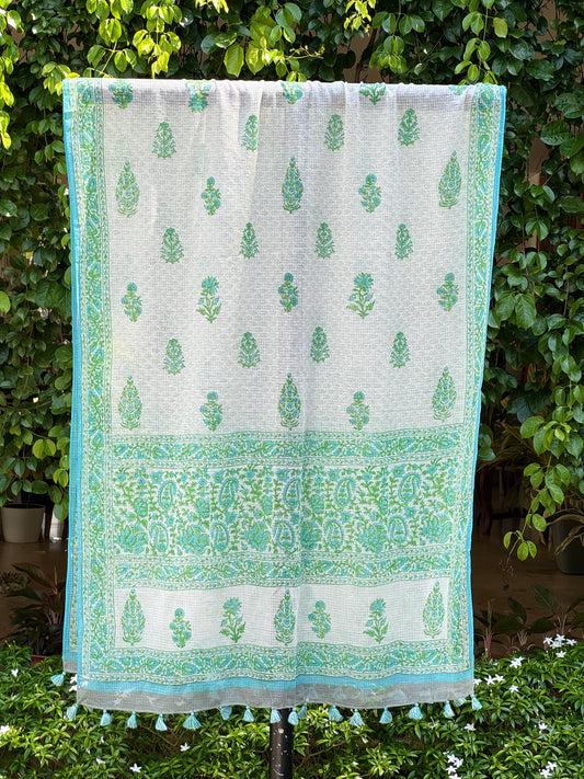 Block Printed Kota Dupatta