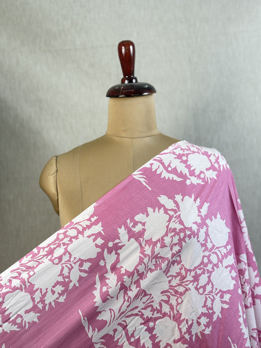 Screen Printed cambric Cotton Fabric