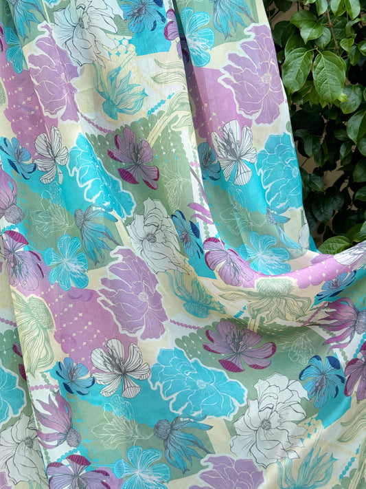 Digital Printed Viscose Organza Fabric