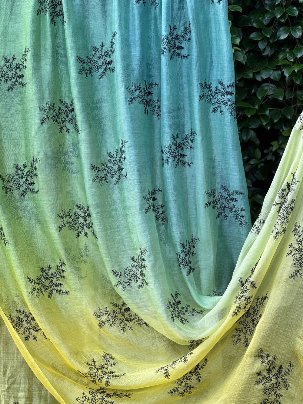 Embroidered 4D Banarasi Chanderi Fabric