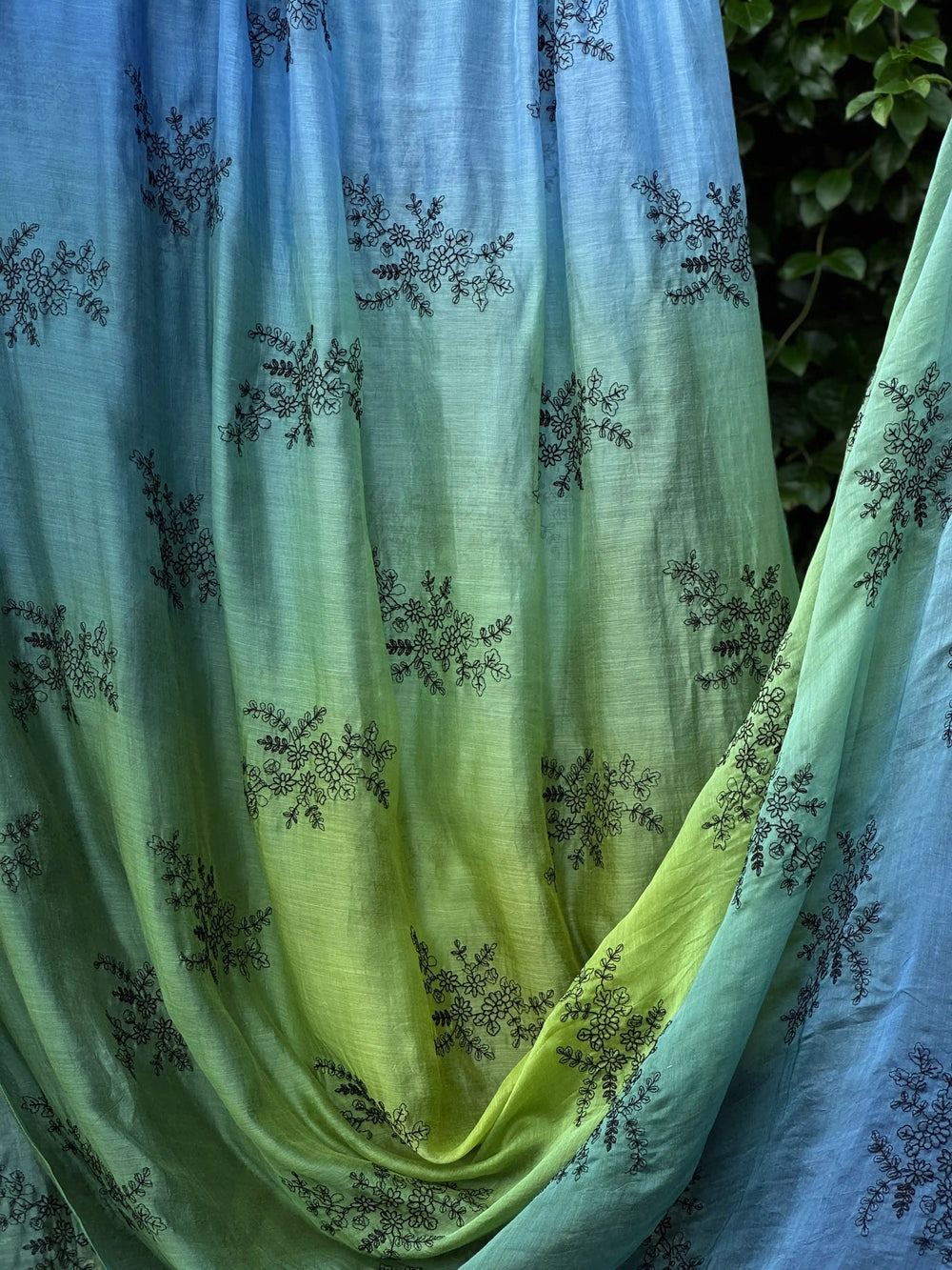 Embroidered 4D Banarasi Chanderi Fabric