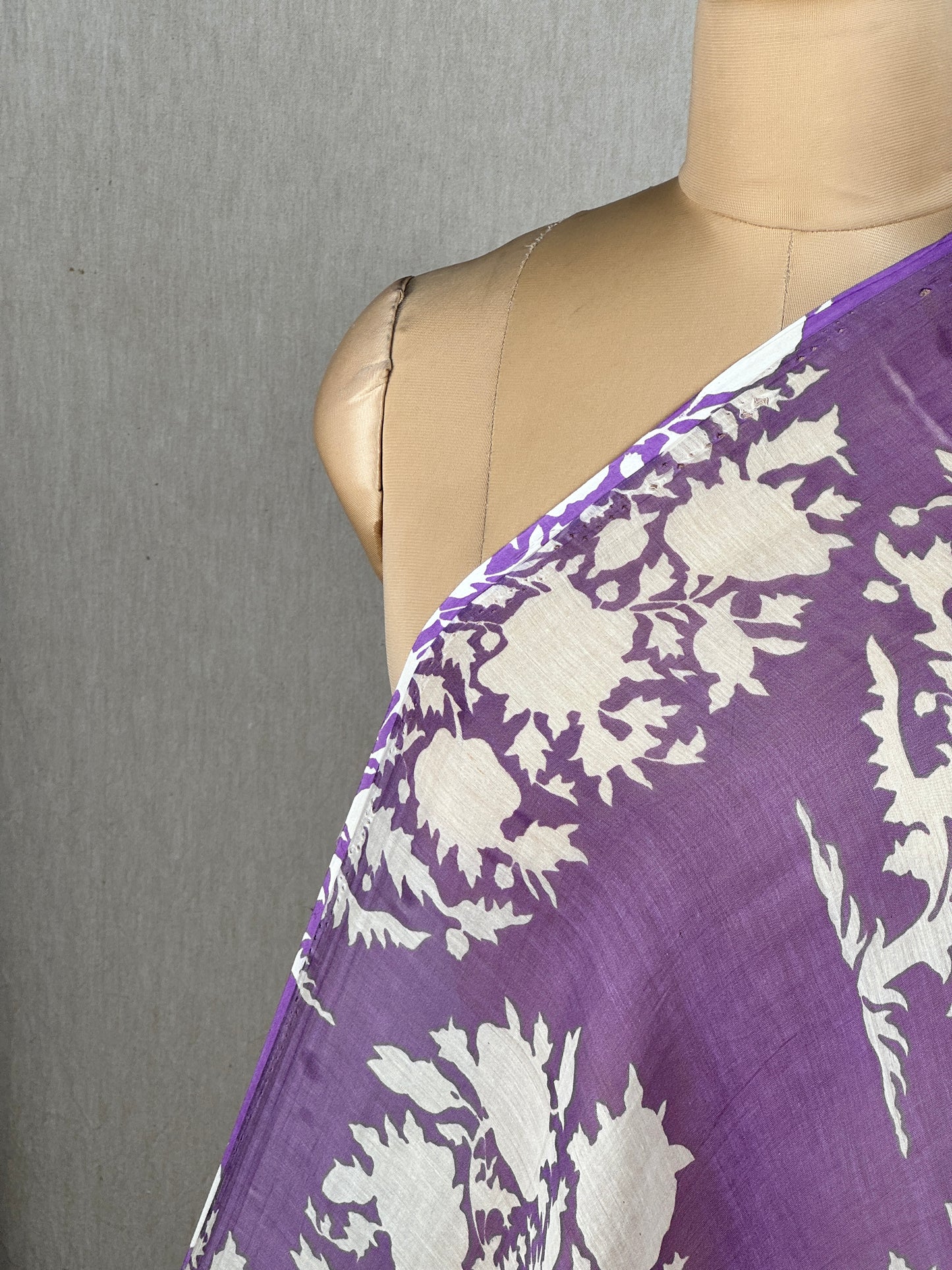 Printed Mul Chanderi Fabric