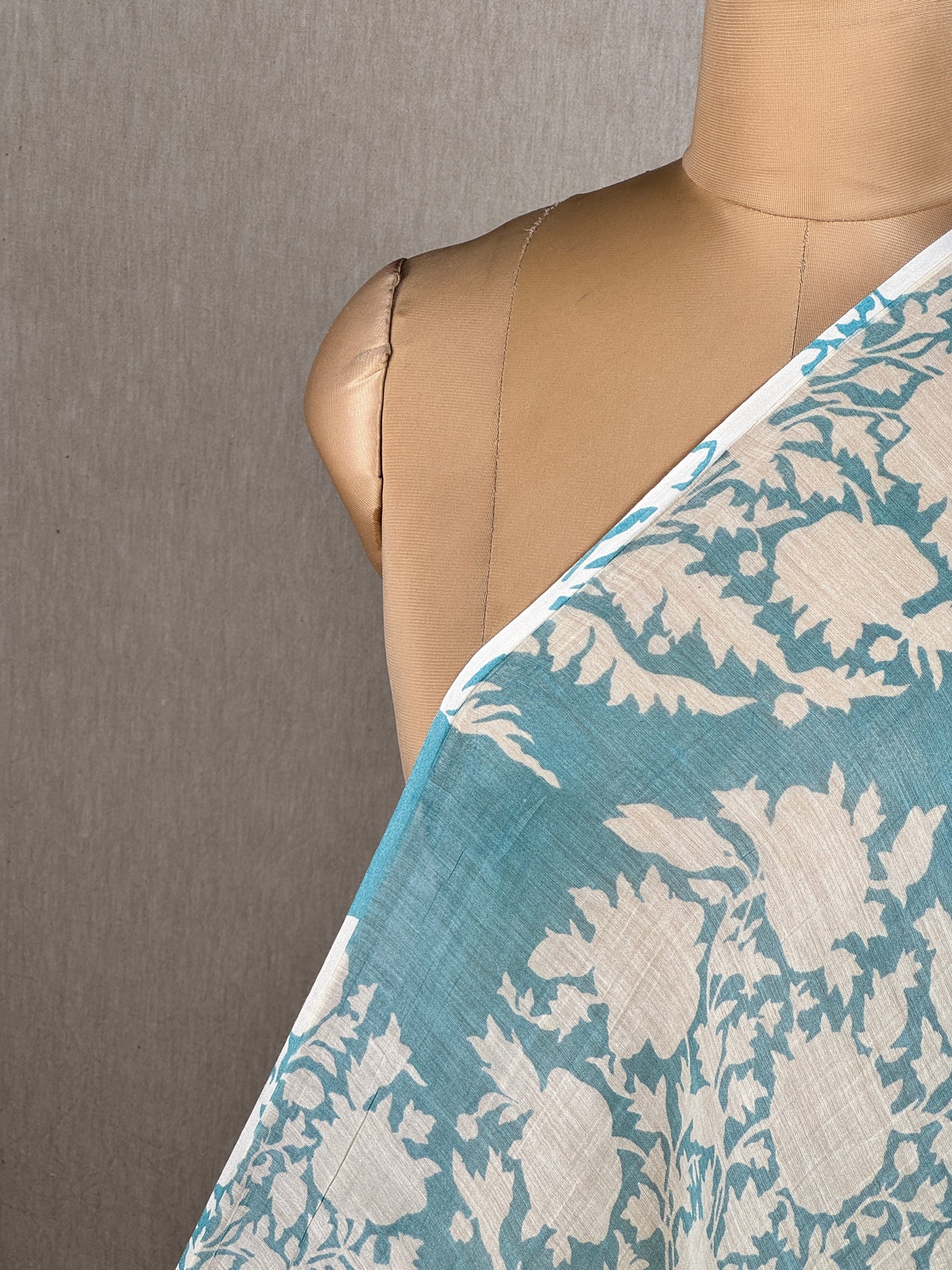 Printed Mul Chanderi Fabric