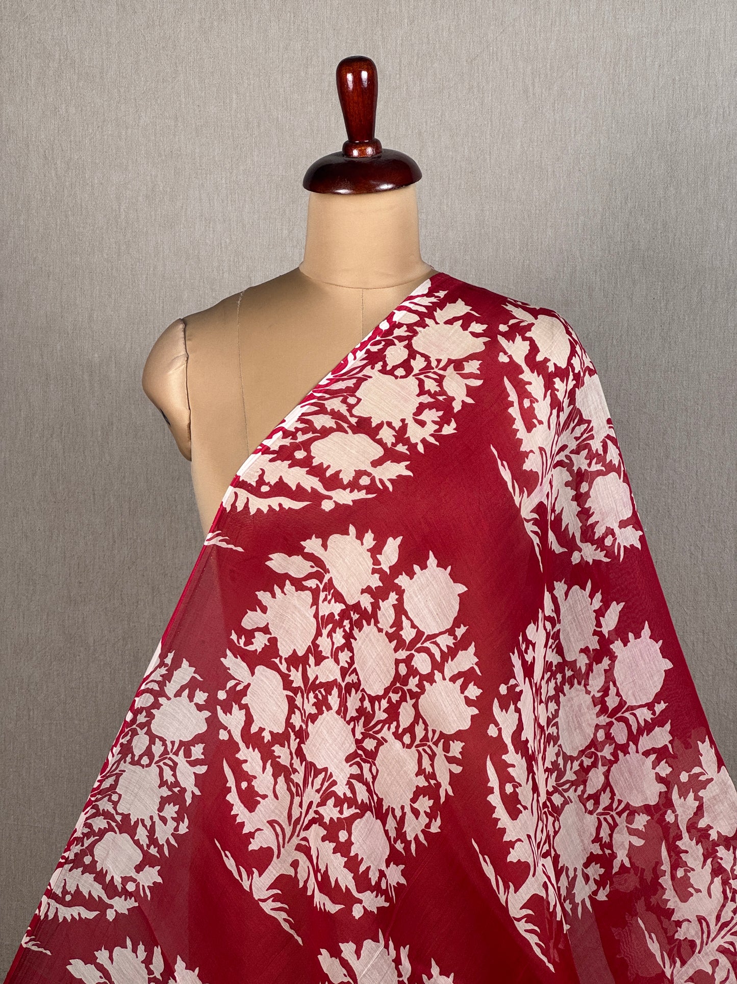 Printed Mul Chanderi Fabric
