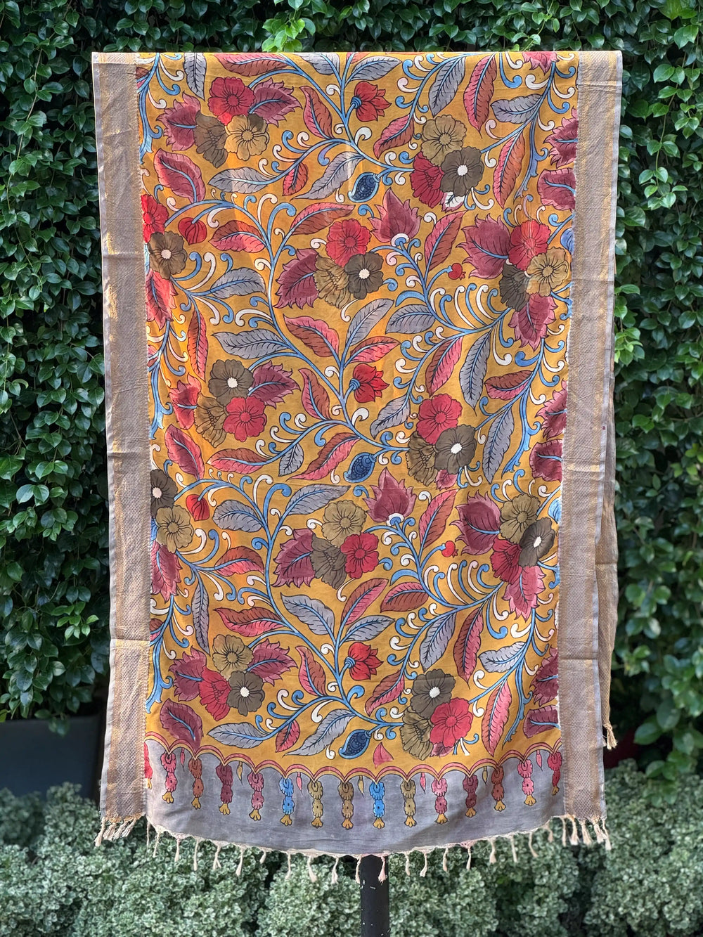 Assam Silk Dupatta With Viscose Nizam Border