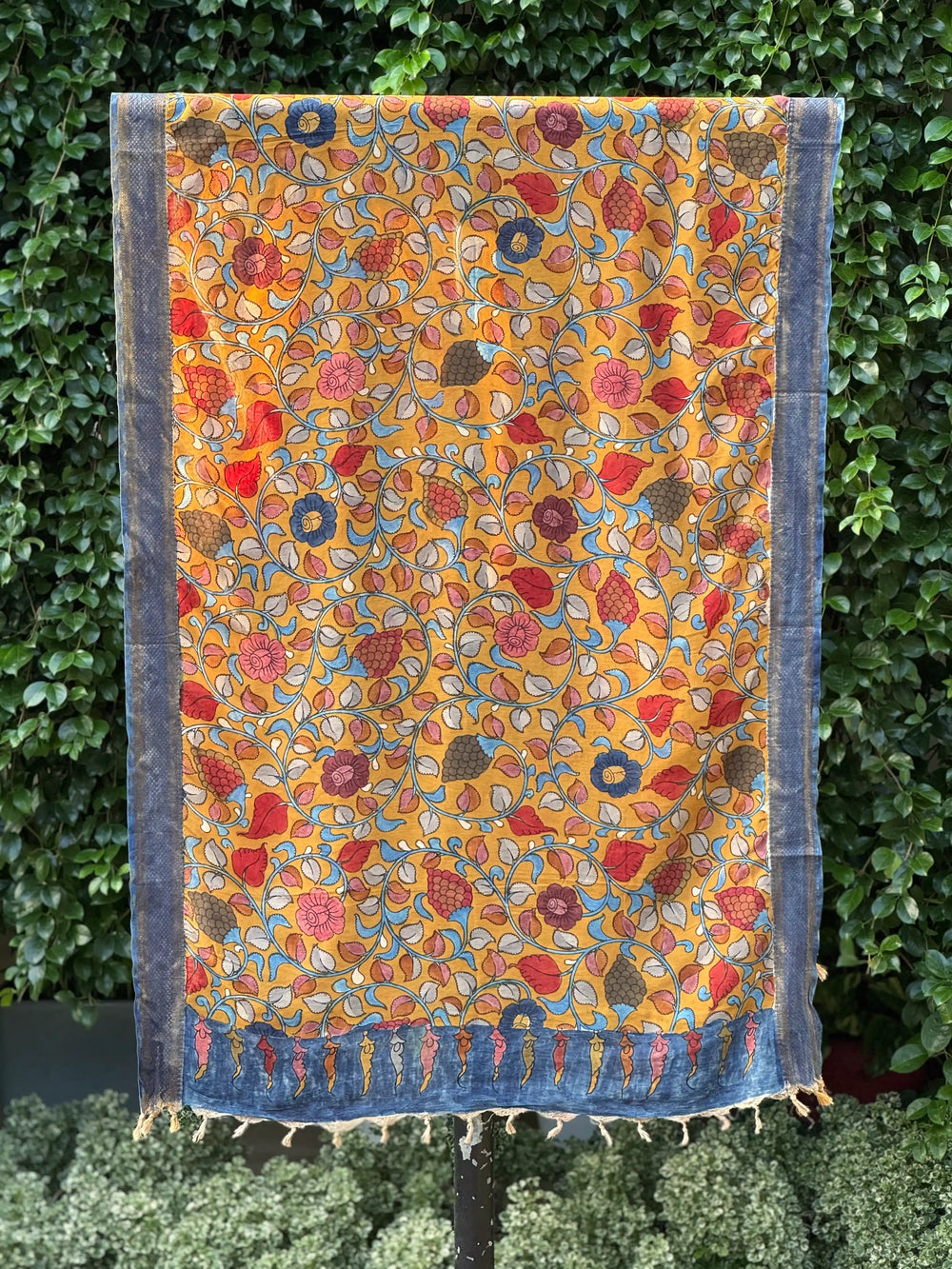 Assam Silk Dupatta With Viscose Nizam Border