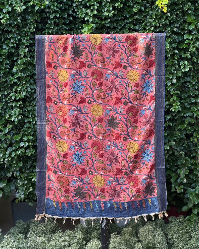 Assam Silk Dupatta With Viscose Nizam Border