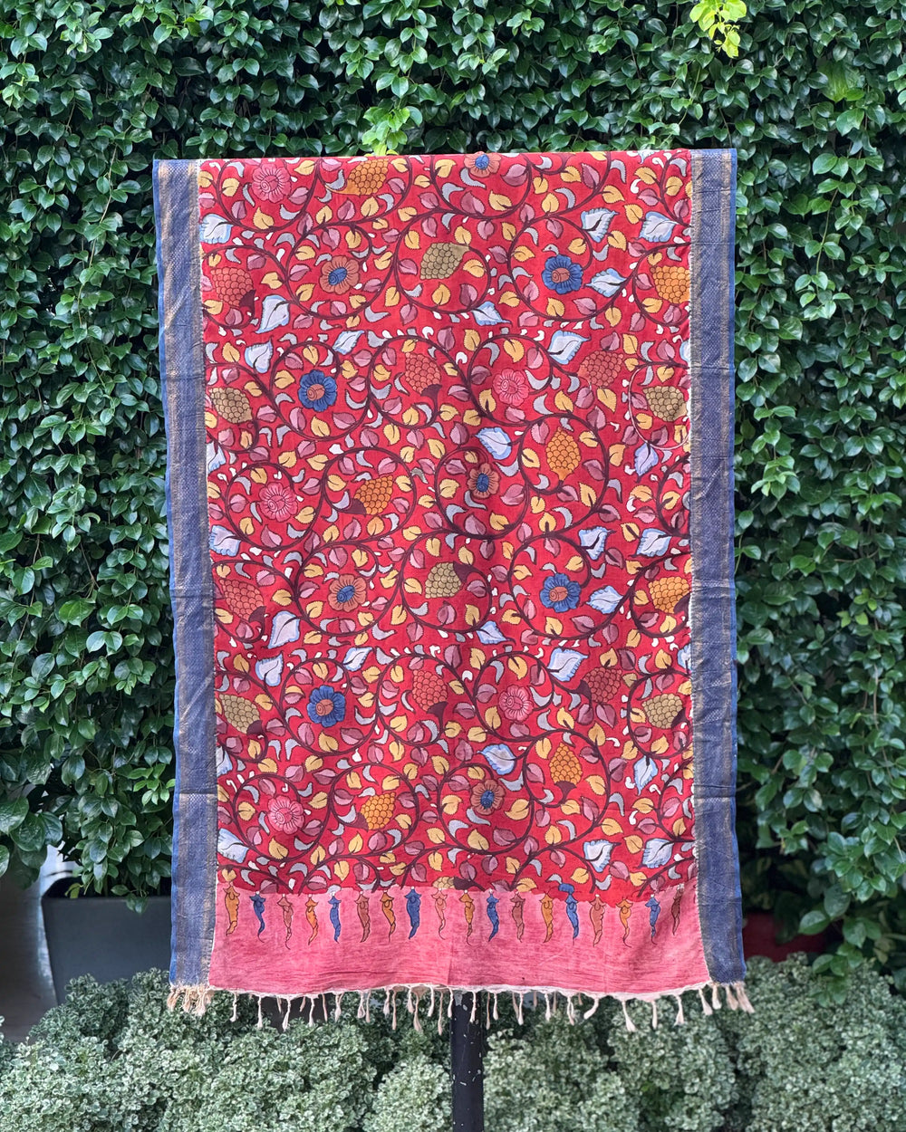 Assam Silk Dupatta With Viscose Nizam Border