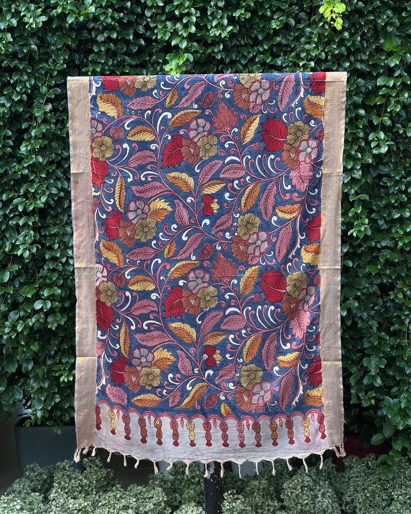 Assam Silk Dupatta With Viscose Nizam Border