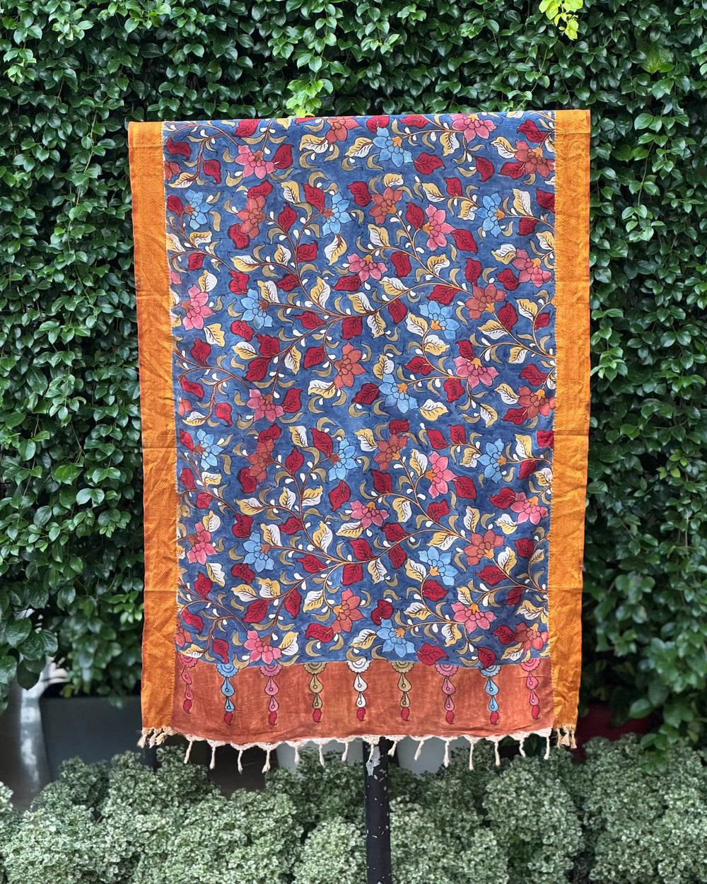 Assam Silk Dupatta With Viscose Nizam Border