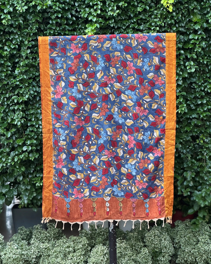 Assam Silk Dupatta With Viscose Nizam Border