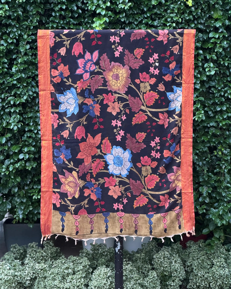 Assam Silk Dupatta With Viscose Nizam Border