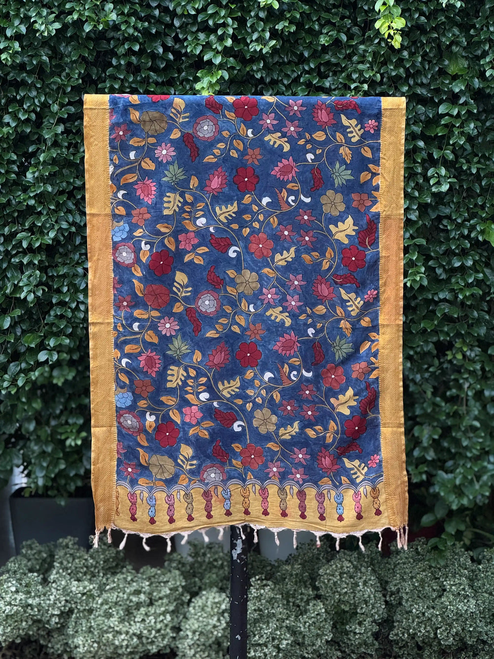 Assam Silk Dupatta With Viscose Nizam Border