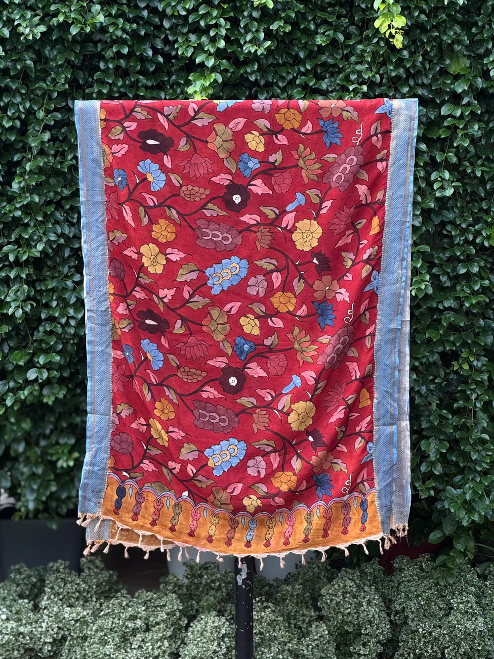 Assam Silk Dupatta With Viscose Nizam Border