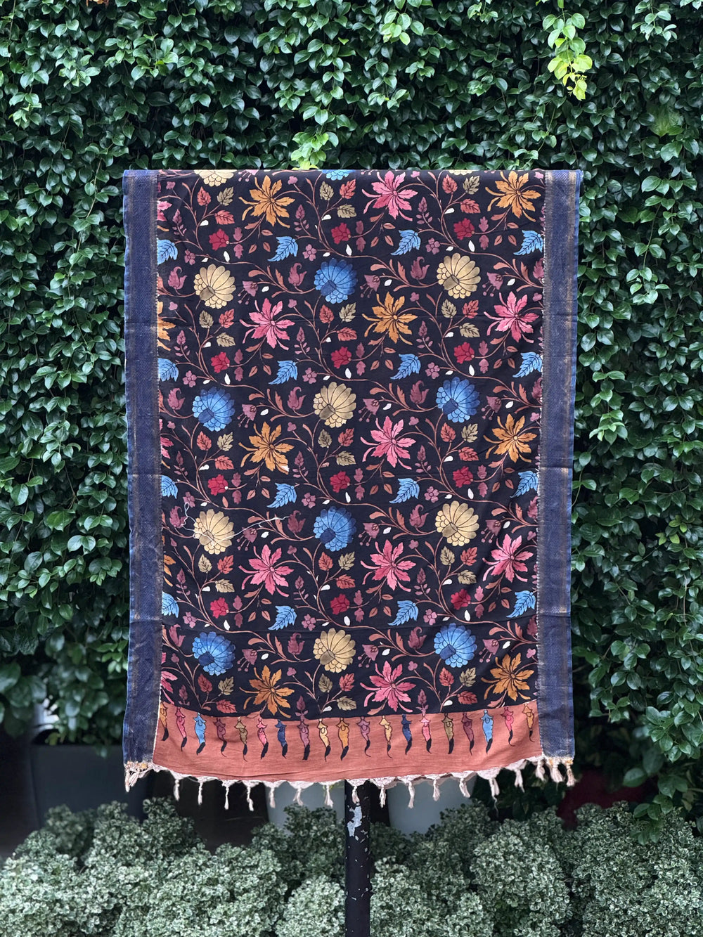 Assam Silk Dupatta With Viscose Nizam Border