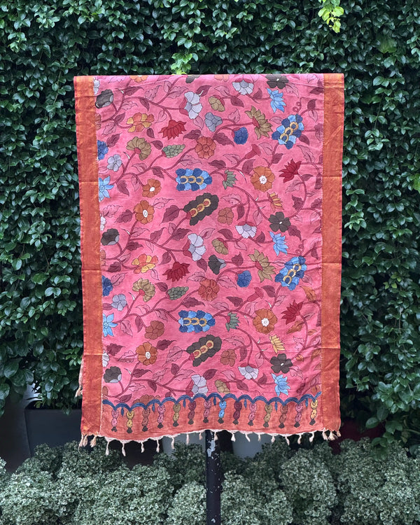 Assam Silk Dupatta With Viscose Nizam Border