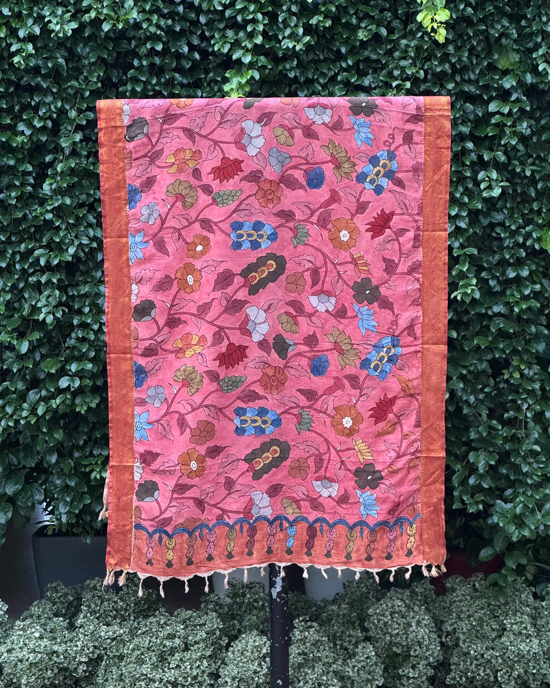 Assam Silk Dupatta With Viscose Nizam Border