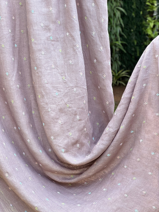 Embroidered 60 Lee Gauze Linen Fabric