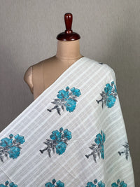 Block Printed Dobby Cotton Fabric