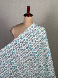 Block Printed Dobby Cotton Fabric