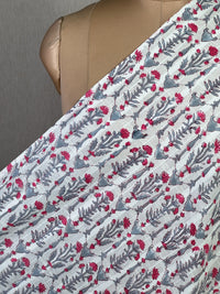 Block Printed Dobby Cotton Fabric