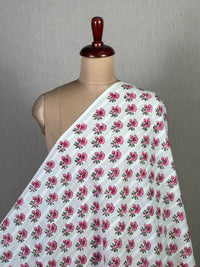 Block Printed Dobby Cotton Fabric