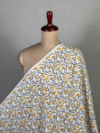 Block Printed Dobby Cotton Fabric