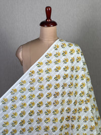 Block Printed Dobby Cotton Fabric