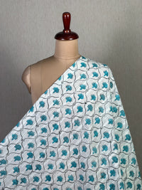 Block Printed Dobby Cotton Fabric