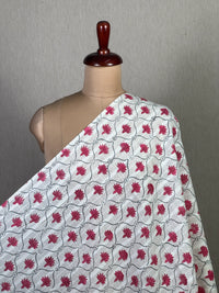 Block Printed Dobby Cotton Fabric