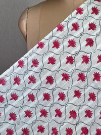 Block Printed Dobby Cotton Fabric