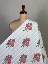 Block Printed Dobby Cotton Fabric