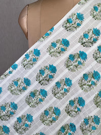 Block Printed Dobby Cotton Fabric