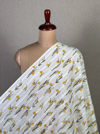 Block Printed Dobby Cotton Fabric