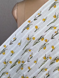 Block Printed Dobby Cotton Fabric