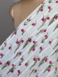 Block Printed Dobby Cotton Fabric