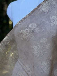 Block-Printed 40gm Banarasi Chanderi Fabric