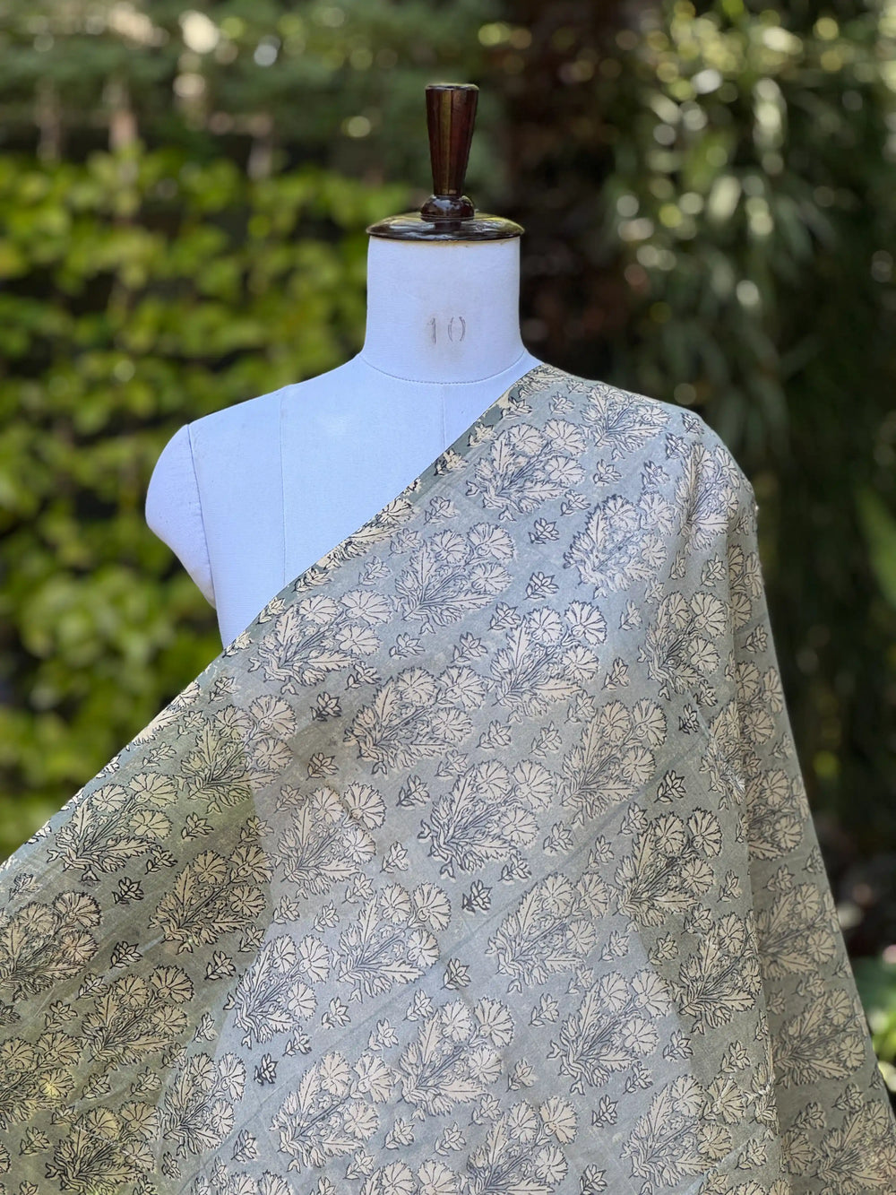 Block-Printed 40gm Banarasi Chanderi Fabric