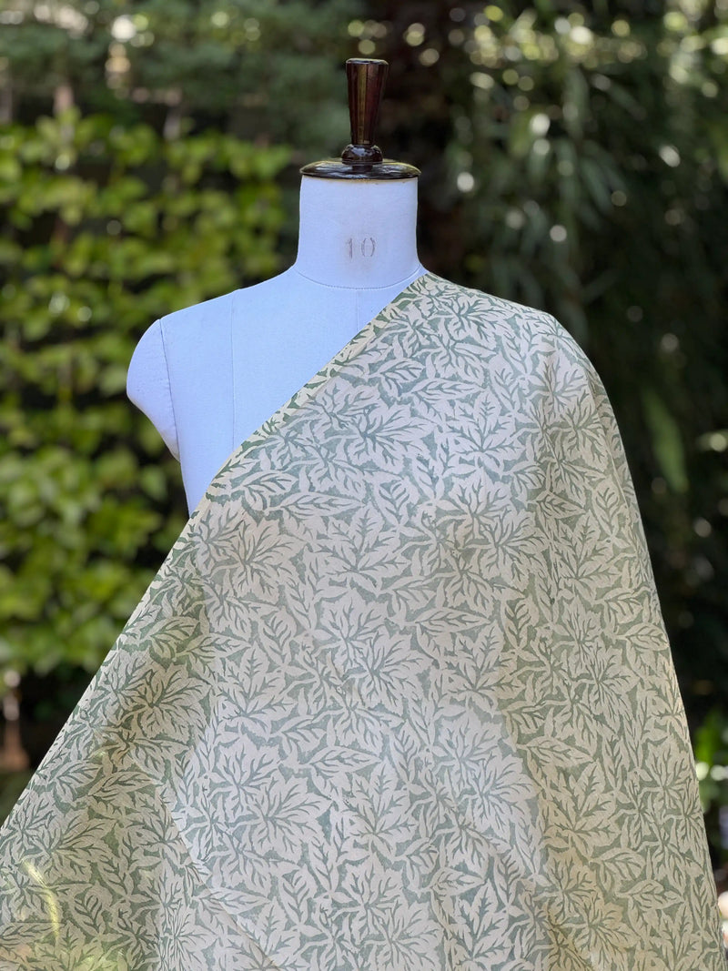 Block-Printed 40gm Banarasi Chanderi Fabric