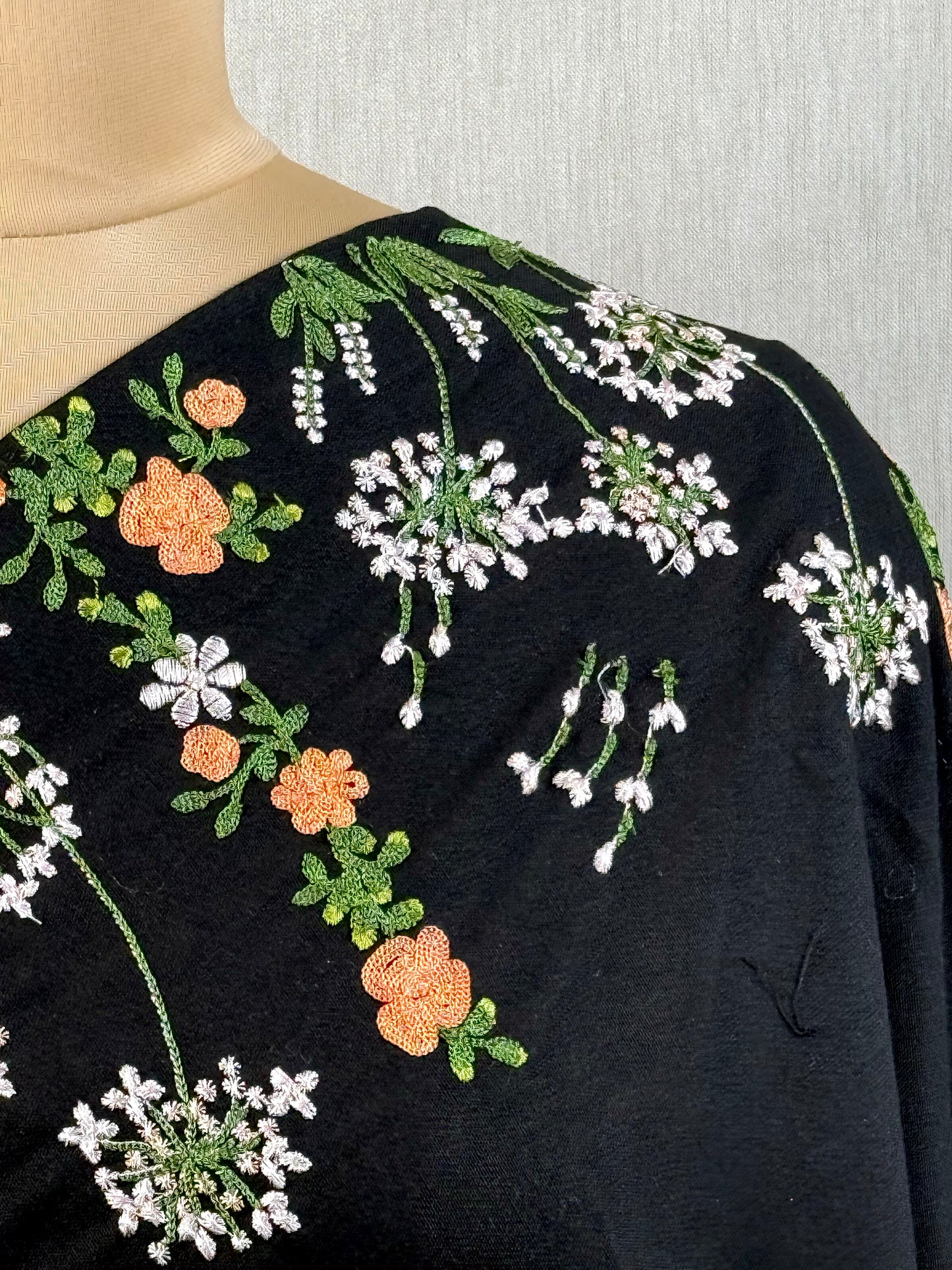 Border Embroidered Flex Cotton Fabric