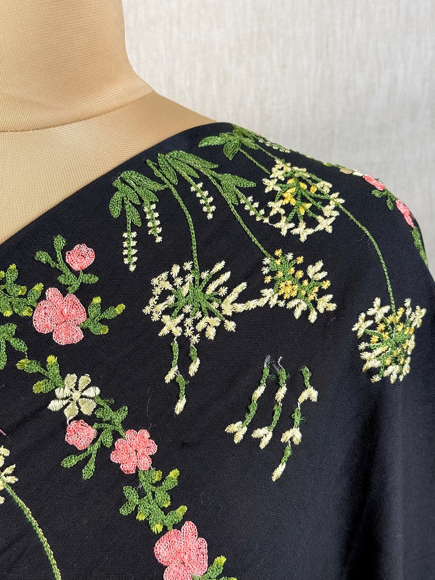 Border Embroidered Flex Cotton Fabric