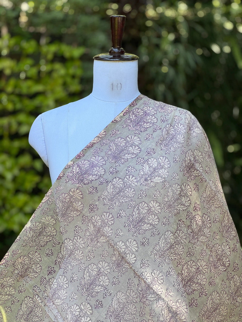 Block-Printed 40gm Banarasi Chanderi Fabric