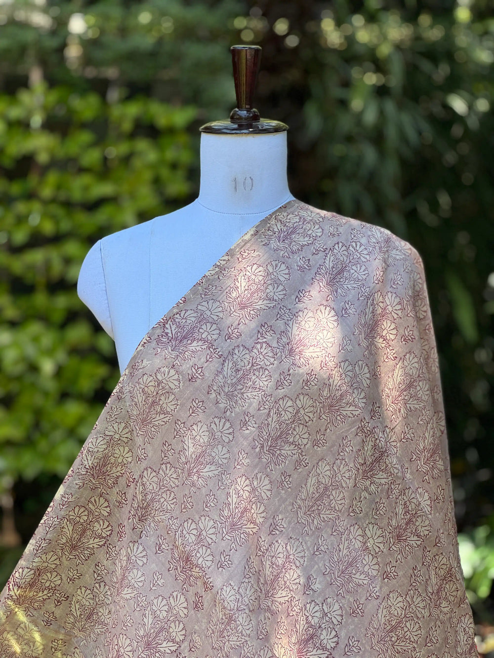 Block-Printed 40gm Banarasi Chanderi Fabric