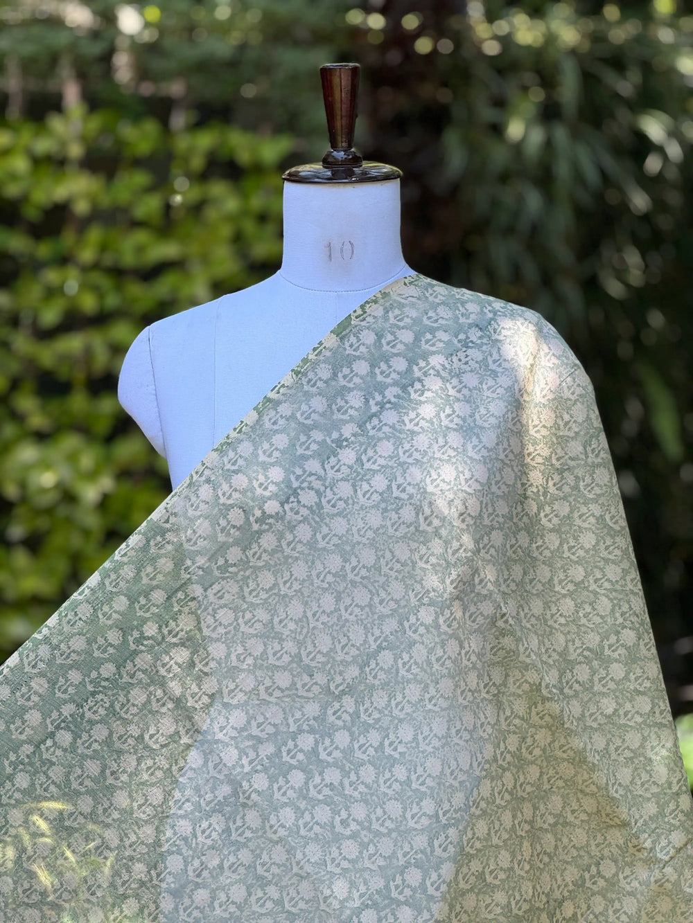 Block-Printed 40gm Banarasi Chanderi Fabric