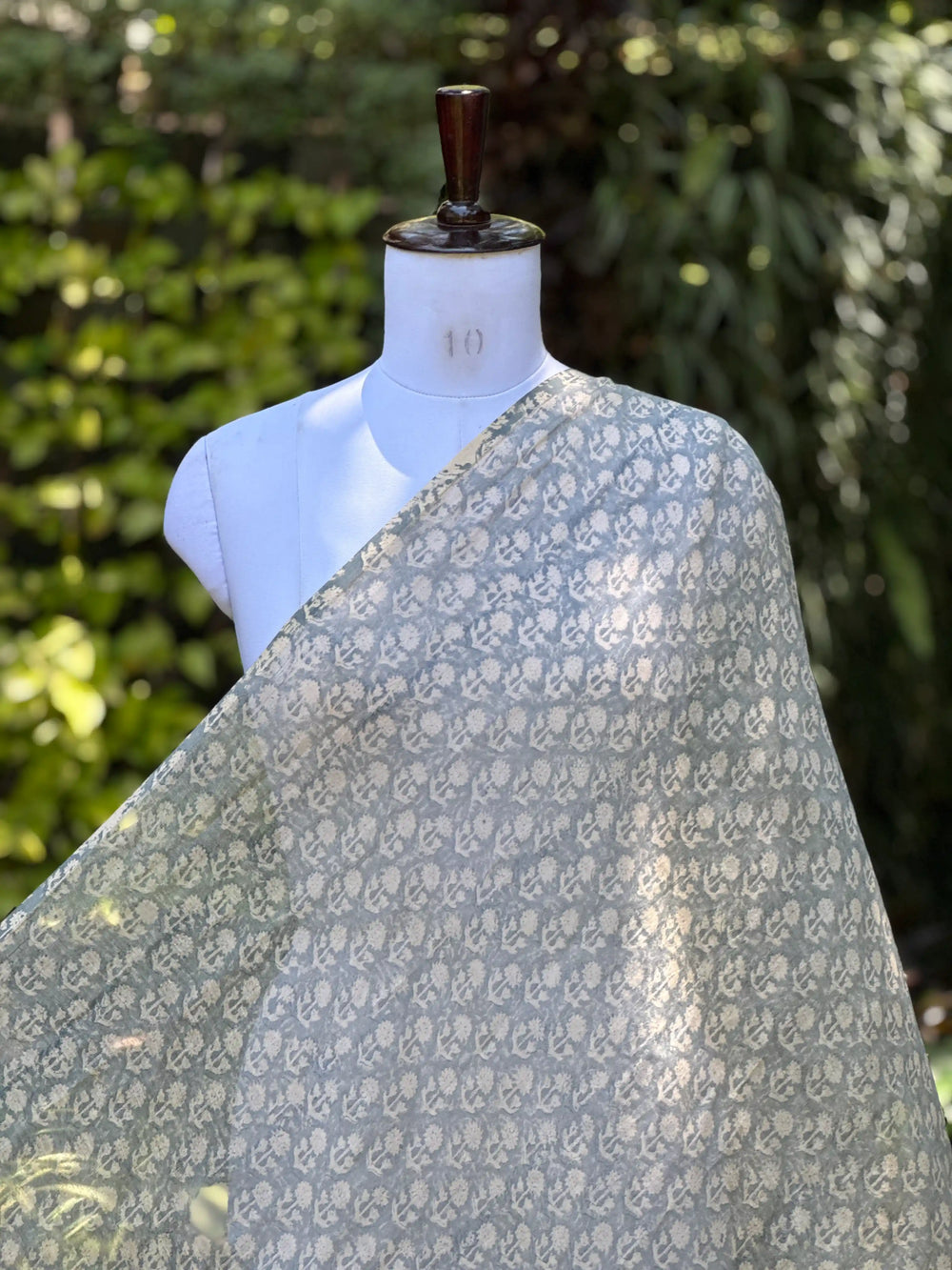 Block-Printed 40gm Banarasi Chanderi Fabric