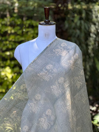 Block-Printed 40gm Banarasi Chanderi Fabric